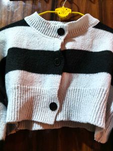 Striped Cropped Cardigan