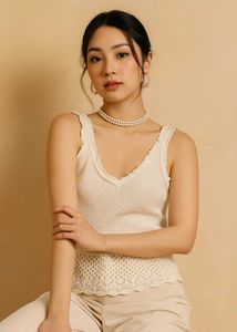 Women White Crop Top