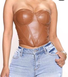 Shiny Nude Corset Top