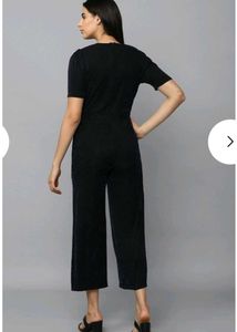Allen Solly Embellished Black Jumpsuit .