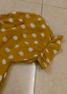 Yellow Polka Dot Crop Top