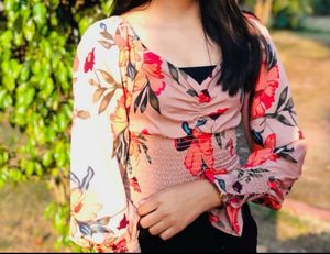 Flower print top