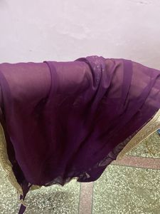 Ethinic Wine Long Flared Gown