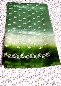 Green silk saree