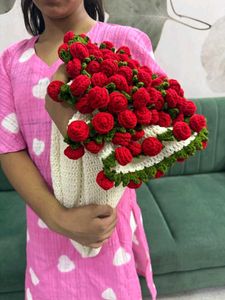Crochet Viral Rose Bouquet Blanket 26inches