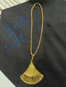 Golden Coloured Pendant With Chain