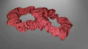 Maroon Silk Scrunchie