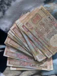 50 pcs lot Vintage Two Rupee Notes - Collectible!