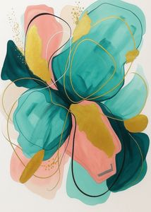 Modern abstract printed paintings on canvas