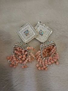 Vintage Rhinestone Earrings &amp; Brooch Set