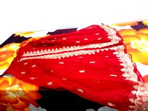 red ethnic lehenga skirt