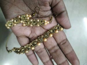 Golden Glow Pearl Set (Choker+Earrings)