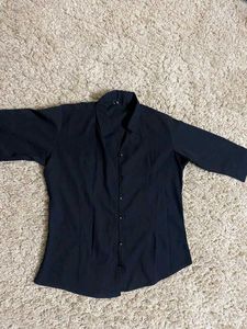 Elegant Black Button-Down Shirt