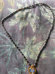 Red Beaded Necklace And Black Necklac Combo