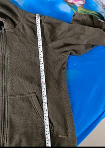 Olive green zip up hoodie