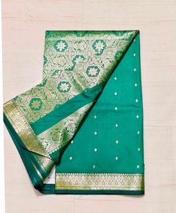 Elegant Green Banarasi Saree