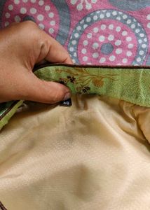 Fluorescent Jacket With Copper Kurta