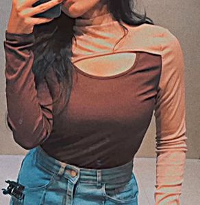 Cut Out Two-Tone Top