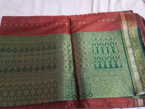 Silk With Green Border