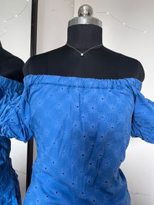 Zara Blue Cotton Dress