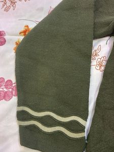 Stylish Olive Green Cardigan