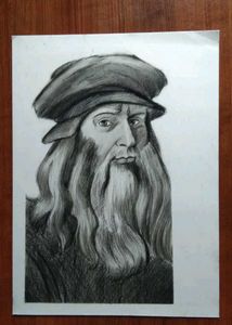 Leonardo da Vinci Charcoal Portrait
