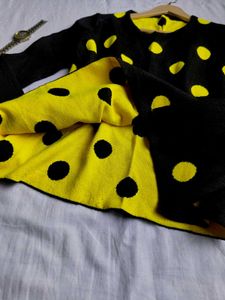 HoneyBee Chic Polka Dot Knit Sweater