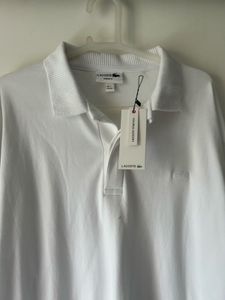 Lacoste White Long Sleeve Polo brand new