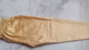 golden soft satin pants