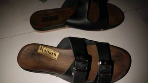 Black Footwear Buckle Sandals