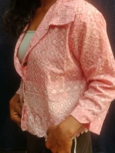 Pink Embroidered Jacket