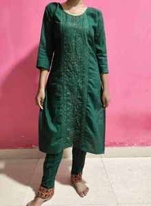 Green Kurta Set New