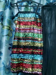 Sequin Top &amp; Tulle Skirt Set