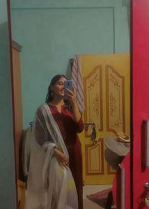 Elegant Maroon Kurta with dupatta