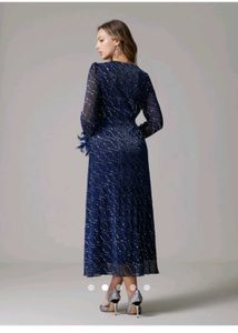 SAVANA Blue Embellished Dress
