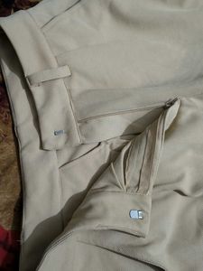 Elegant Beige Loose Fit Trouser