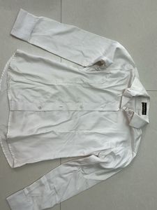 White cotton formal shirt