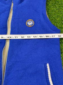 Stylish Blue Sleeveless Jacket