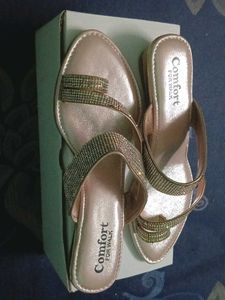 Rose Gold Sparkly Comfort Sandals