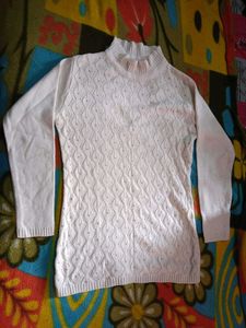 Elegant White Turtleneck Sweater top