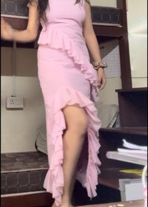 Pink Cutout Dress For Woman