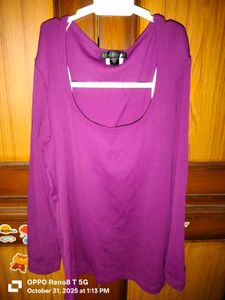 Purple Long Sleeve bebe top made in USA