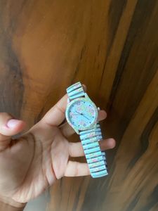 Zudio Floral Print Bracelet Watch