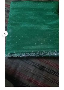 New Dark Green Shade Saree With Blouse Piece