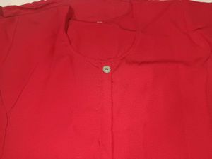 Red Button-Down Shirt