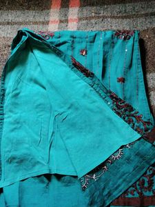 Teal Embellished Kurta