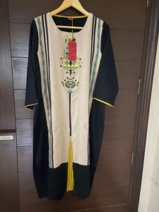 W Women’s Black & Beige Kurta (18)xxxl