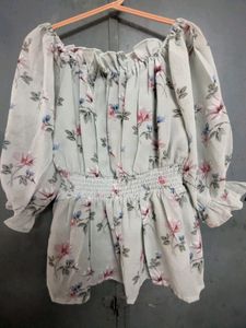 Puff Sleeve Floral Top