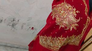 hand work 😍💯 red ♥️ Georgette ✨ Saree
