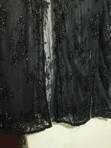 Beaded Black Net Shrug